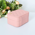 Шкатулка для украшений 12х10 см перламутрово - розовая экокожа
