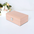 Шкатулка для украшений 16х10 см перламутрово - розовая экокожа