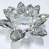 Подсвечник Лотос 11 см серебряный кристалл