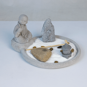 Сад Дзен Юный монах 24х11х20 см подставка камень