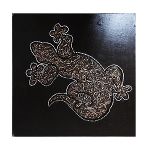 Столик сундук 40х40 см Геккон темно-коричневый албезия