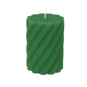Свеча витая Магическая 10 см Денежная зелёная