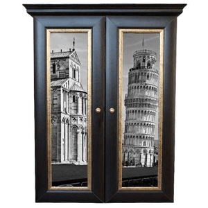 Шкафчик настенный для хранения 33х42х12 см Пизанская башня венге