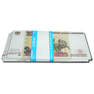 Бумага для заметок Пачка денег 15,5х6,5 см 100 рублей 90 листов