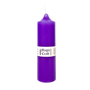 Свеча колонна 14 см Пурпурная