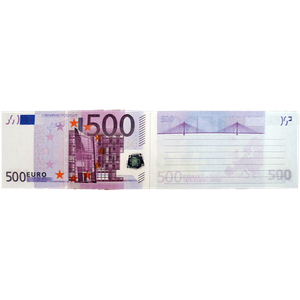 Блокнот Пачка денег 15,5х7,5 см 500 евро 90 листов