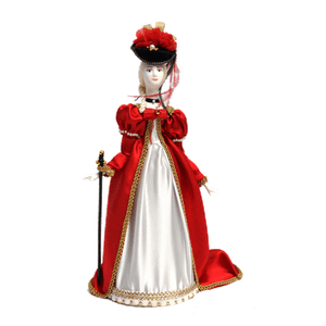 Кукла сувенирная Герцогиня 30см красный костюм