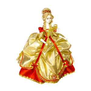 Кукла сувенирная Имератрица 29см красно-золотой костюм