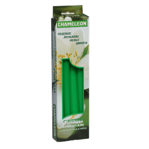 Свечи конические аромат Жасмин Набор 4 шт 24 см зеленые