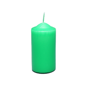 Свеча столбик 12 см Зелёная