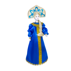 Кукла сувенирная Княгина Ольга 29 см голубой костюм