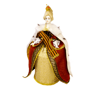 Кукла сувенирная Графиня 29см бордо-золото костюм