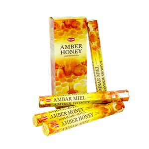 Благовоние HEM Амбер Мёд Amber Honey шестигранник упаковка 6 шт