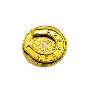 Подкова на царской монете 2 см золото в упаковке
