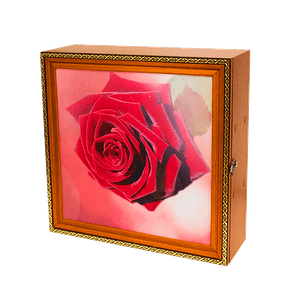 Шкафчик настенный для хранения 35х35 см Алая роза вишня