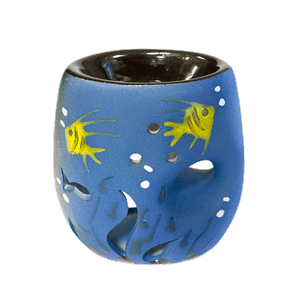 Аромалампа `Аквариум` 10х11х5см синяя керамика