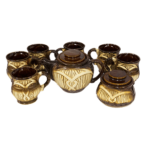 Чайный набор (Чайничек, сахарница, 6 кружек)  27*25*20 см керамика