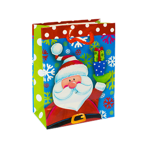 Пакет подарочный 14,5 см Санта с подарками