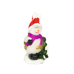 Свеча новогодняя 6 см Снеговик в ассортименте