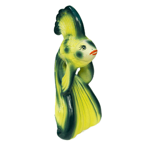 Копилка Рыбка 28 см желто-зеленая шамот