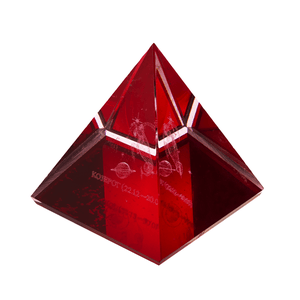 Пирамида Знаки Зодиака Козерог 5 см красная в подарочной коробке