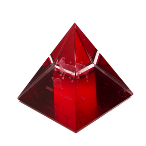 Пирамида Знаки Зодиака Овен 5 см красная в подарочной коробке