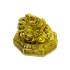 Жаба на багуа на слитке с монетами 6,5х5,5 см под бронзу