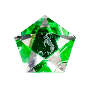 Пентаграмма Знак Зодиака Козерог 6см зелёная