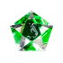 Пентаграмма Знак Зодиака Козерог 6см зелёная