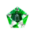 Пентаграмма Знак Зодиака 6 см Весы зелёная