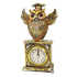 Часы Сова с крыльями вверх 10х19х5 см серебристо-золотая