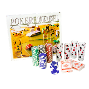 Игра Пьяный покер (4 рюмки, 120 фишек, 2 колода карт)