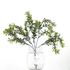 Веточка декоративная Самшит 30 см зеленая фиолетовые цветы