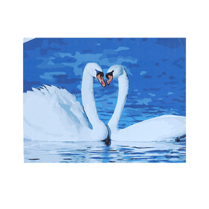 Картина-раскраска Два лебедя 40х50см