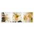 Часы-Картина Триптих Лилия с камнями 84х28х5см бесшумный механизм часов