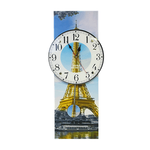 Часы с Маятником Эйфелева башня 25х60х4см бесшумный механизм