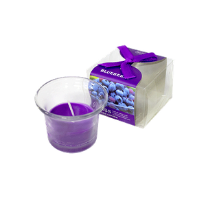 Свеча ароматическая в подсвечнике 5 см Черника фиолетовая