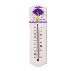 Термометр 7,5х27 см Прованс Букет лаванды белый