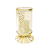 Подсвечник Цветок белый с золотой патиной сеткой 18 см стекло металл