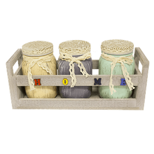 Баночки для чая разноцветные подарочный набор 3 шт 31 см