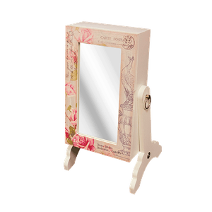 Шкатулка с зеркалом Прованс Розы 21х11х11,5 см белая