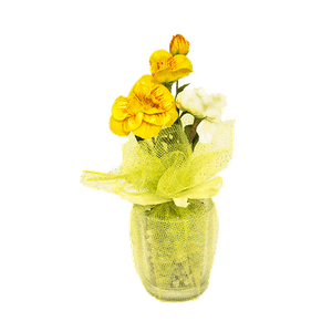 Ароматизатор Цветок 20 см желтый стекло