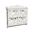 Шкафчик Ключница резной 38х45 см Цветочный узор белый