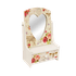 Шкатулка с зеркалом 1 ящичек 14х22 см Комодик Винтаж Розы Триумфальная арка белая