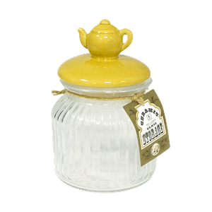 Баночка для чая подарочная 16 см Чайник желтый