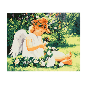 Картина-раскраска Ангелочек с Бабочкой 40х50см