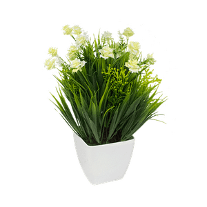 Цветы декоративные Полевой букет 25 см белые