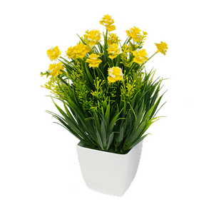 Цветы декоративные Полевой букет 25 см желтые