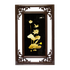 Картина Лотос и Птичка резная рама 36х56 см соломка