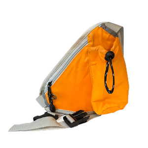 Сумочка на пояс с отделением для бутылочки и карманом 27х27 см оранжевая ткань
